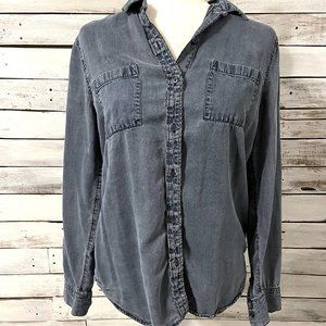 Banana Republic Boyfriend Button Down Denim Chambray Size Small